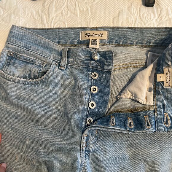 Madewell Low-Slung baggy Crop Jeans (Size 24 Petite) - Picture 7 of 7